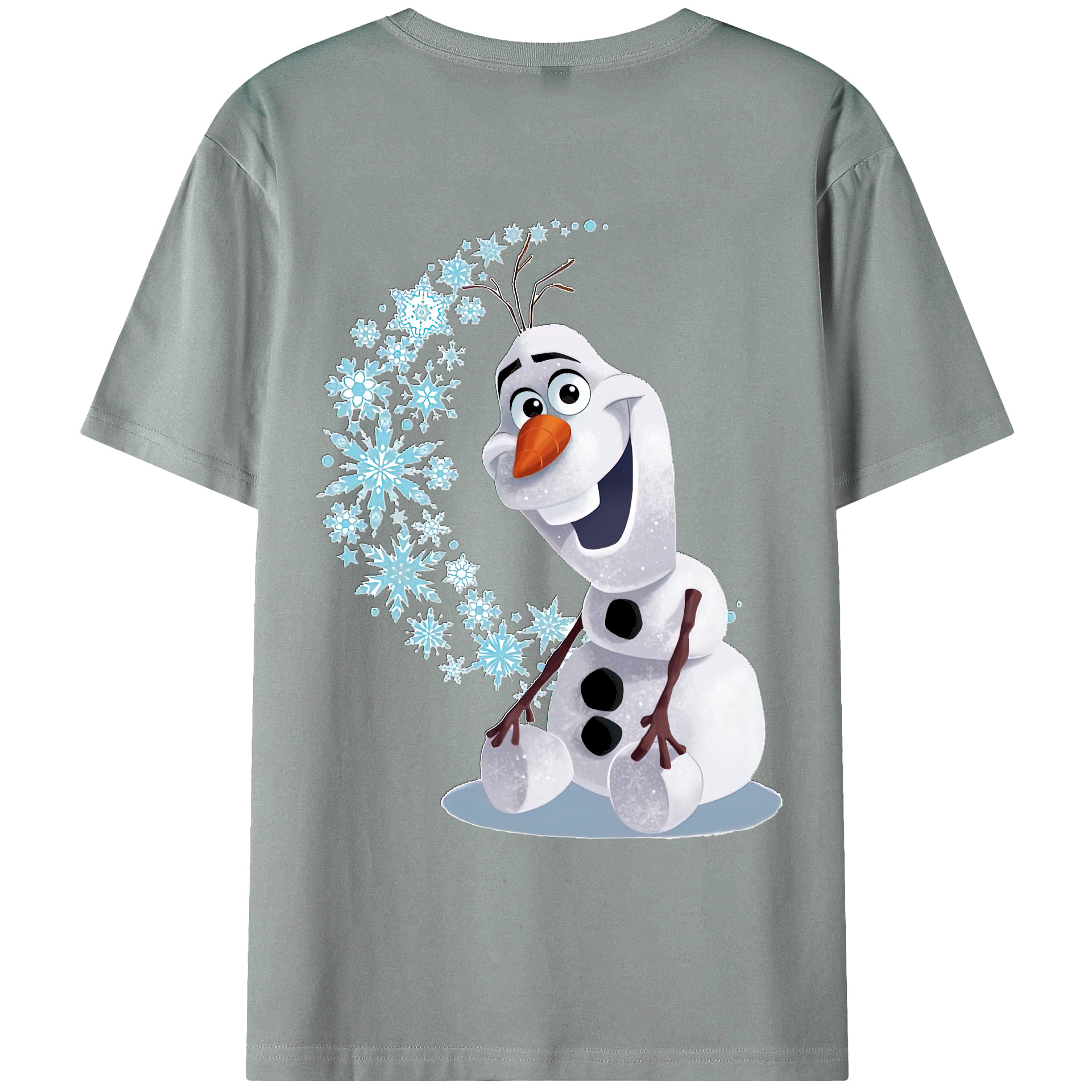 （画像用） アナと雪の女王 アンナ エルサ Frozen Anna Elsa 綿100％ メンズ半袖Tシャツ（バックプリント） 通気性